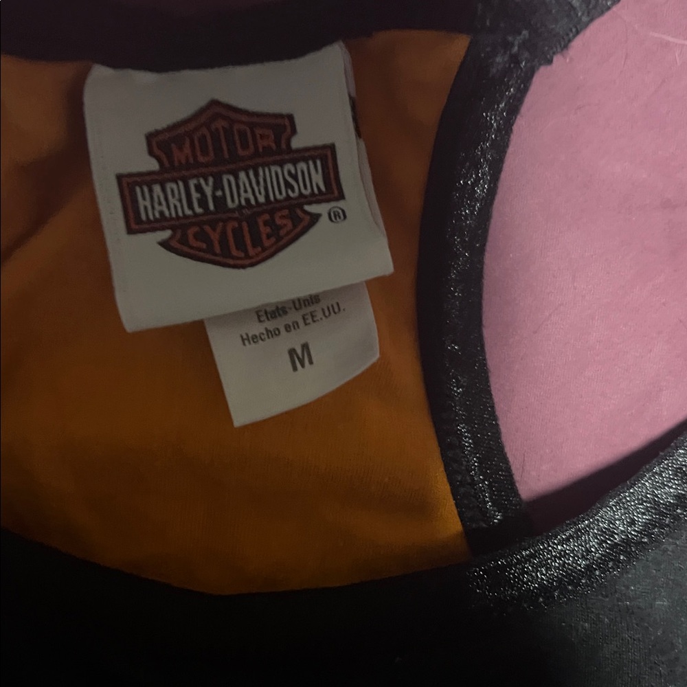 Harley-Davidson Black & Orange Racerback Graphic Camisole - Picture 2 of 6